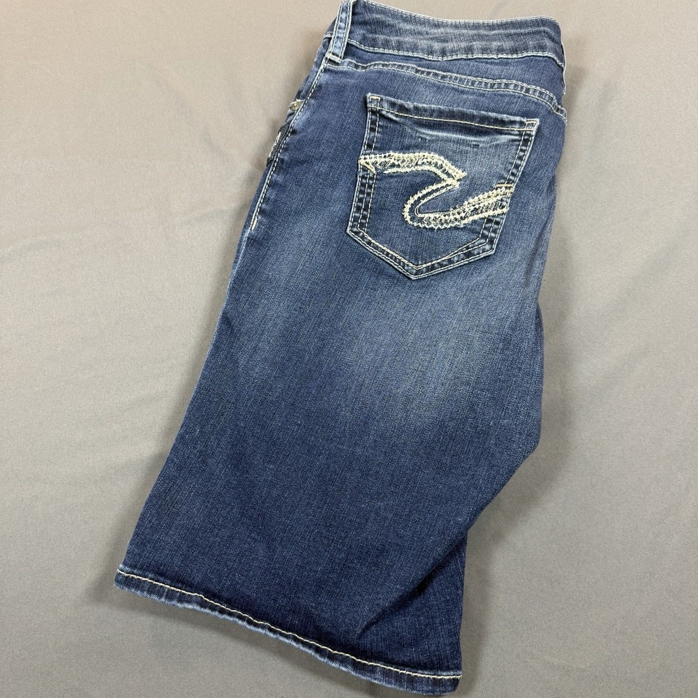Silver Jeans Size 29 Suki Mid Bermuda‎ shorts stretch dark denim mid-rise